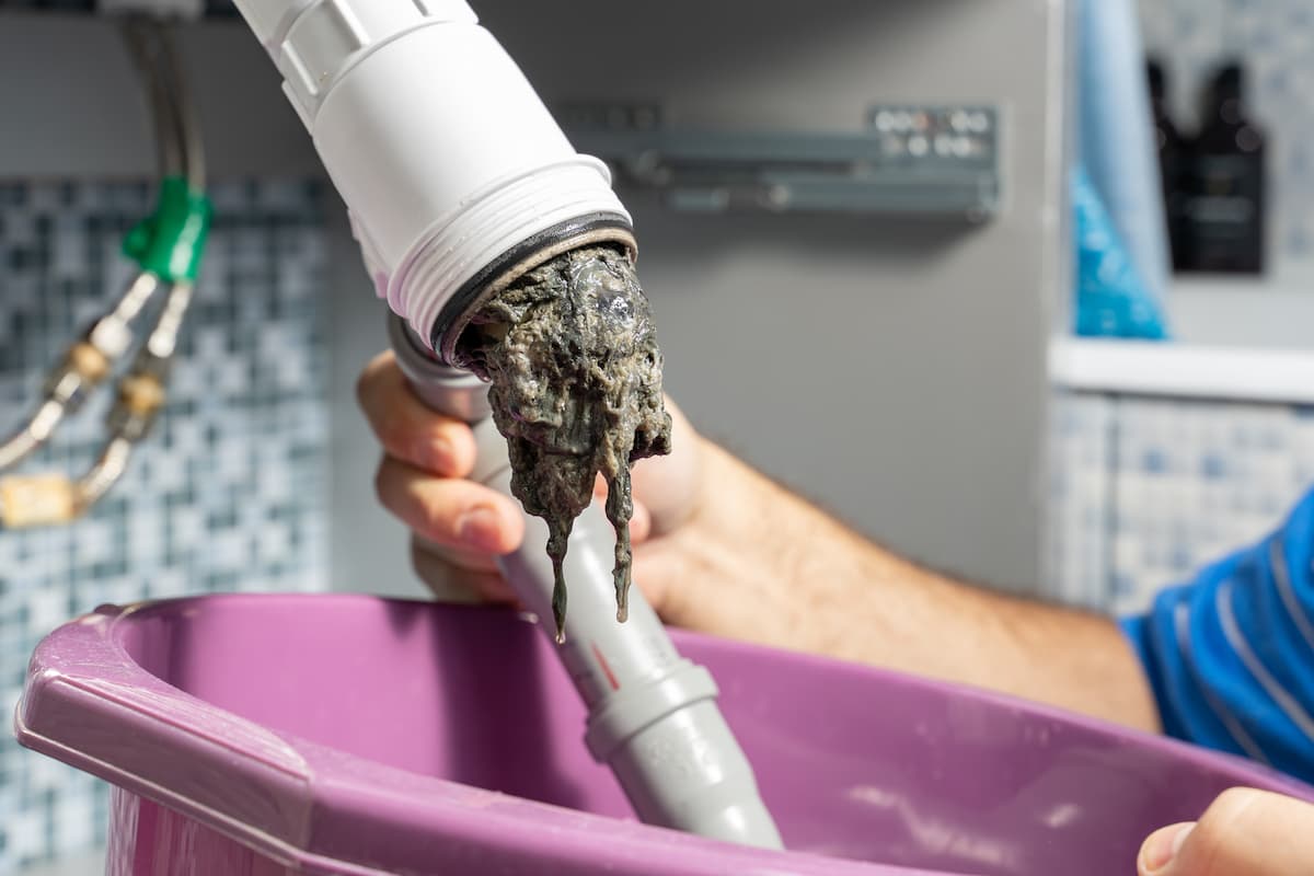 pure sludge coming out of a pipe