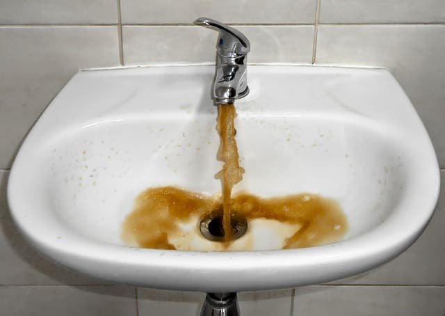 dirty water from broken gas water heater